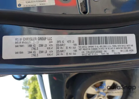 2014 Jeep Compass Latitude из США, поврежденный, VIN 1C4NJDEB7ED659682